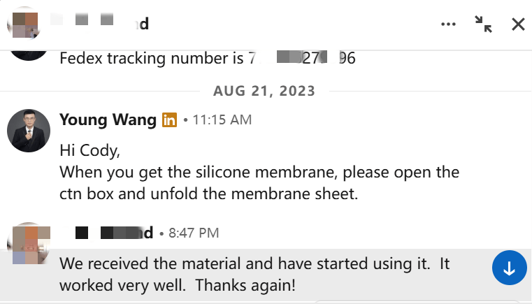 2mm silicon membrane sheet for vacuum presses